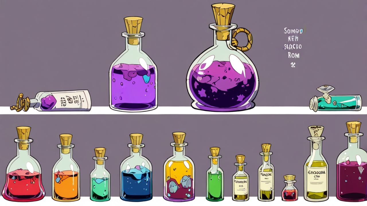 Leonardo_Anime_XL_A_collection_of_fantasy_potions_displayed_ne_1