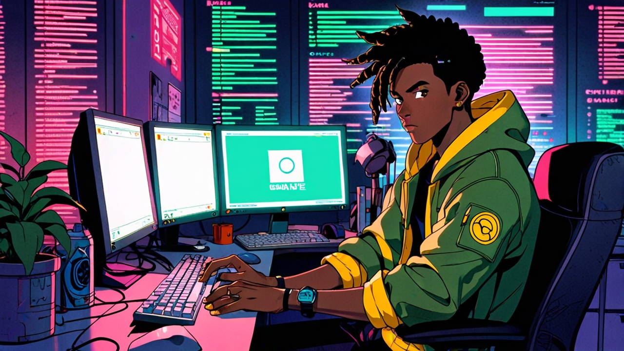 Leonardo_Anime_XL_A_futuristic_workspace_featuring_a_Black_mal_3