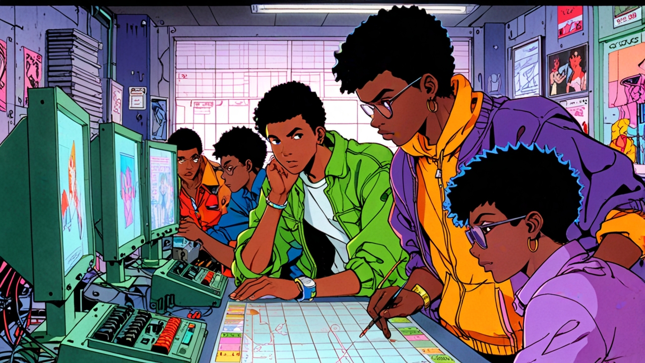 Leonardo_Anime_XL_A_group_of_young_Black_African_gamers_collab_2