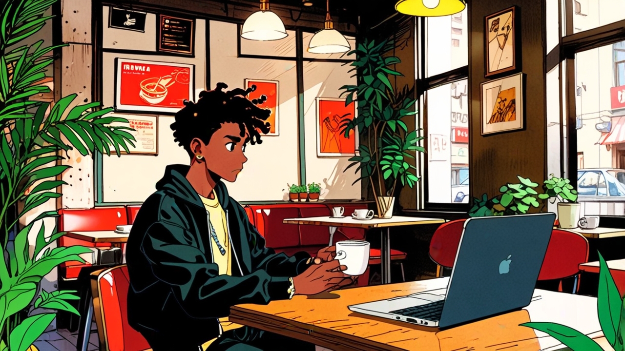 Leonardo_Anime_XL_Depict_a_young_Black_freelancer_working_inte_1