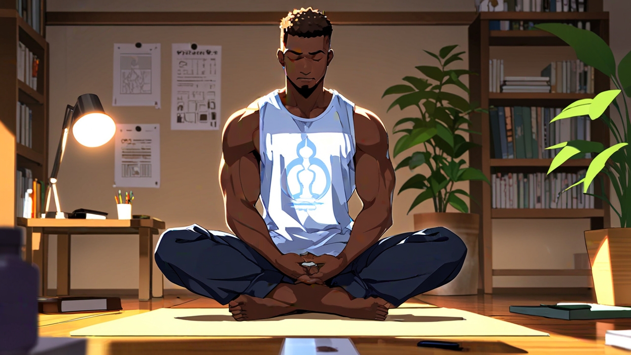 Entrepreneur at Peace Meditating