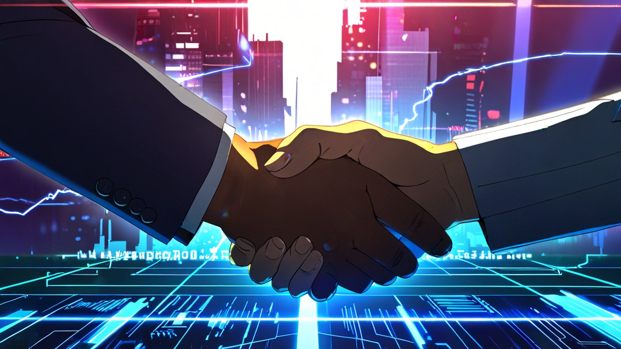 Image of a handshake symbolizing partnership in cybersecurity