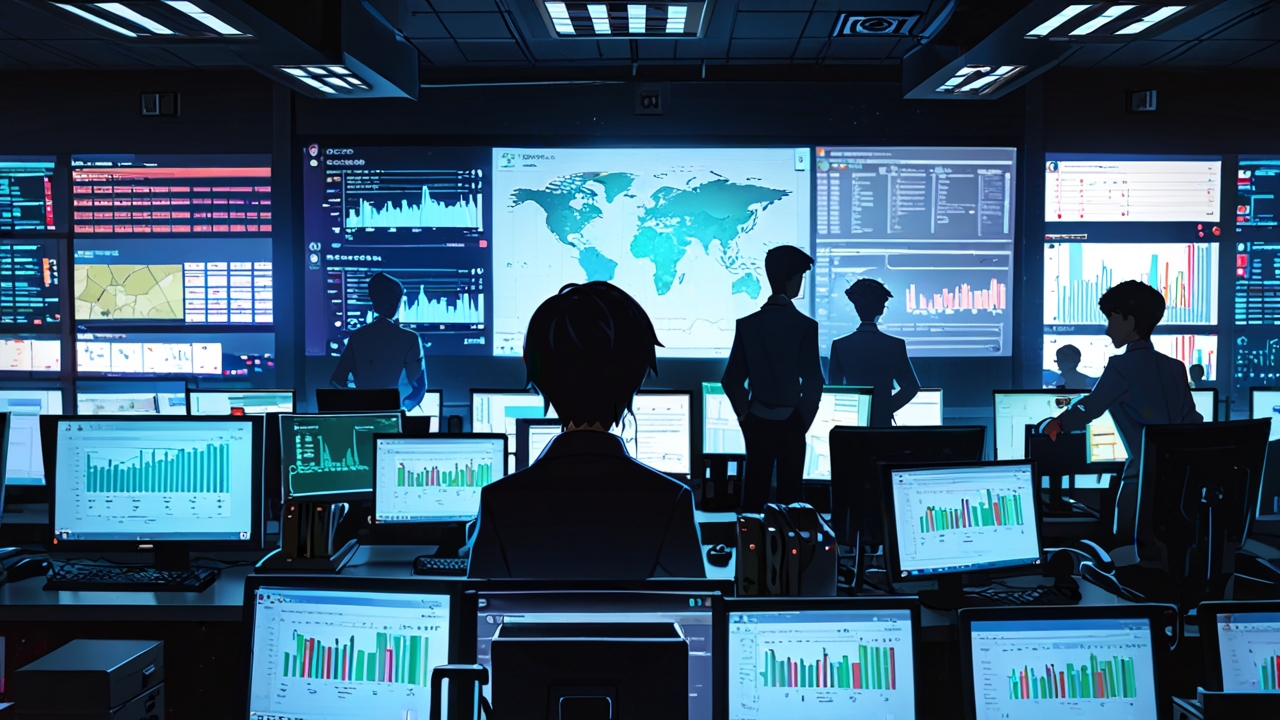 Image of cybersecurity professionals analyzing data